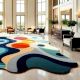 Handcrafted Flowing Abstract Multicolor Modern Living Rug